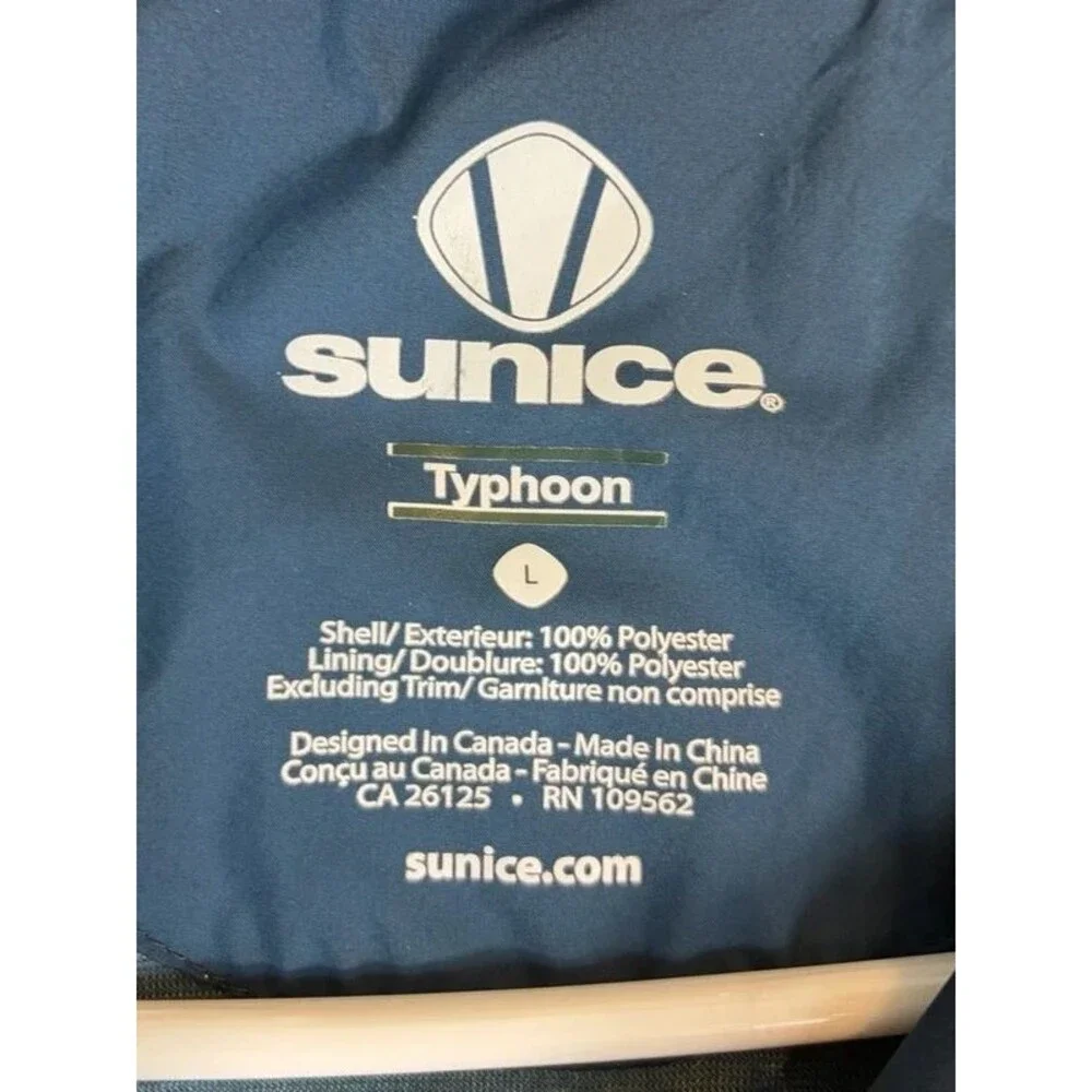 Sunice Typhoon Pullover 1/4 Zip S/S Jacket Golf Blue Gray Men’s L Wind Rain